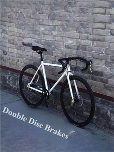 Vélo de route à une vitesse de 24 pouces en acier haute teneur en carbone de haute qualité avec double frein à disque pour adultes LH-0089 Vélo de route LH-0089 - Product Image 4
