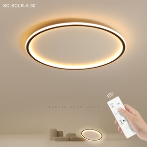 Imvsincere hiện đại siêu mỏng dẫn ánh sáng Trần bề mặt lớn gắn kết cơ sở thép cho phòng ngủ và phòng khách - Product Image 1