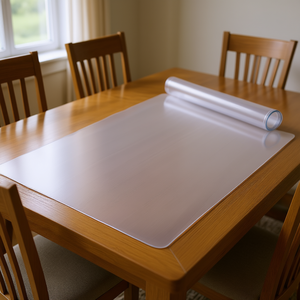 แผ่นรองโต๊ะพีวีซีใส ขนาด 54x54 นิ้ว หนา 1.5 มม. ผ้าคลุมโต๊ะพลาสติก แบบม้วน - Product Image 2