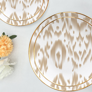 Luxury Eco-Friendly Bone China Charger Round Dessert Plate 8" for Home & Restaurant Use Classic <b>Dinnerware</b> <b>Set</b> - Product Image 3