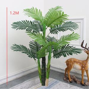 Высокое качество искусственное зеленое декоративное дерево 120 см до 210 см имитация гавайской пальмы искусственное растение искусственное дерево - Product Image 2