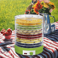 Déshydrateur alimentaire électrique portable en acier inoxydable à 5 niveaux pour fruits et légumes, machine de conservation domestique