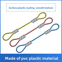 Attaches réglables pour accrocher des images, corde à linge souple, corde en acier inoxydable 304 recouverte de PVC coloré, crochets de suspension