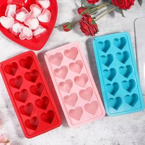 Heart Shaped <b>Silicone</b> Mold with PP Lid 10 Cavities Ice Cube Tray Candy Chocolate <b>Baking</b> Mold BPA Free Reusable Kitchen Tool - Product Image 3