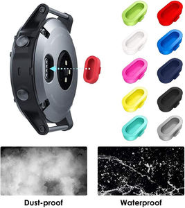 10 pièces dans un paquet Port de charge protecteur de couverture de prise anti-poussière pour Garmin Fenix <span class=keywords><strong>5</strong></span> 5S 5X 6 6S 6X 7 7S 7X Venu Vivoactive4 <span class=keywords><strong>Vivomove</strong></span> - Product Image 5