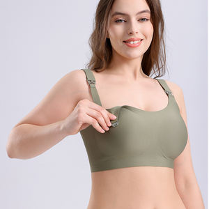 Soutiens-gorge d'allaitement sans couture pour femmes soutien-gorge d'allaitement chaud réglable doux rembourré licou grande taille décontracté Sexy Design pour gros seins - Product Image 2
