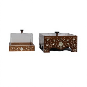 Caja de Dulces NoorEssence Pearl, Elegante Organizador de Dulces de Madera y Acrílico con Incrustaciones de Concha de Nácar para Regalos de Ramadán 2027, Iftar y Lujo - Product Image 1