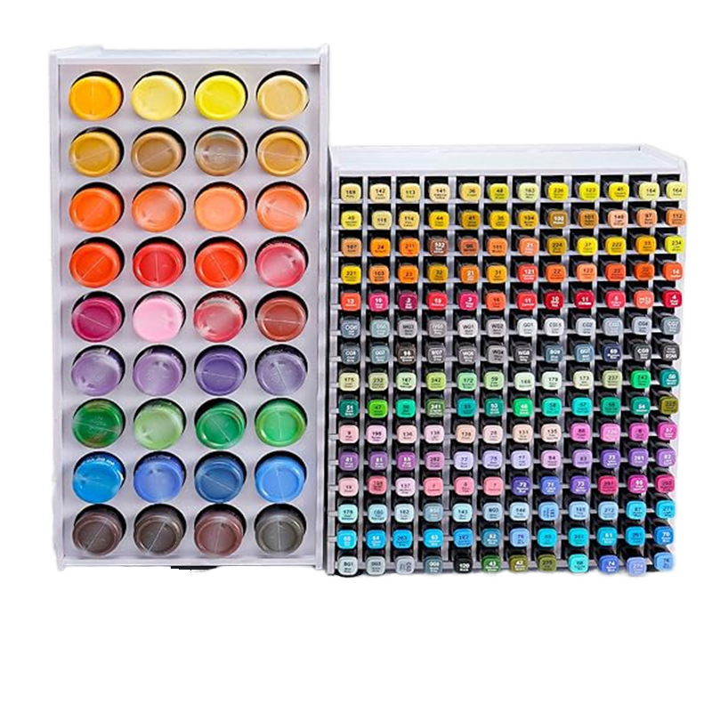 KS235 Modern PC Plastic Rotating Paint Rack Desktop Large Capacity ...