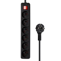 Prise de courant française 3 prises Euro Electric Extension Socket 16A/250V