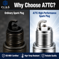 Bougie d'allumage pour moto A7TC ISO9001, filetage 12,7 mm, espacement 0,7 mm, résistante aux hautes températures, pour moteur refroidi par air 125cc 250cc, OEM personnalisé