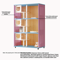 Cage de reproduction pour chat, armoire de pension pour chat, vitrine de magasin d'animaux, armoire pour chatons, maison panoramique pour chat, armoire pour chat à plusieurs niveaux
