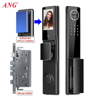 ANG Serrure de porte numérique connectée entièrement automatique avec interphone vidéo et contrôle à distance Tuya Wifi pour la sécurité domestique