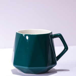 Nueva <span class=keywords><strong>Taza</strong></span> de Café de Cerámica con Forma de Diamante y Logotipo Personalizado Estilo Nórdico, con Cuchara y Caja de Regalo - Product Image 6