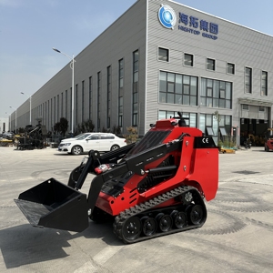 Miễn phí vận chuyển HTF-1100L Mini Skid chỉ đạo Bộ nạp Kubota động cơ diesel nhỏ Crawler/theo dõi/bánh phía trước lật với xô - Product Image 1