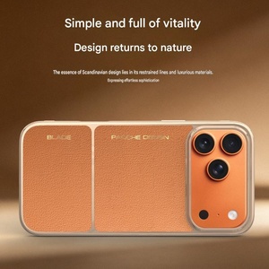 Funda de Teléfono de Cuero PU Magnética con Electrochapado de Lujo para iPhone 17 14 15 16 Pro Max, Funda Protectora con Carga Inalámbrica - Product Image 5