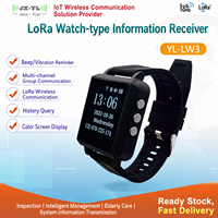 Montre industrielle portable LoRa avec récepteur de messages longue portée et rappel par vibration pour la patrouille en usine et les soins aux personnes âgées