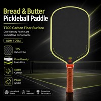 Paleta de Pickleball Bread Butter LOCO, 16MM, Termoformada, Fibra de Carbono T700, Núcleo de Espuma de Doble Densidad, Aprobada por la USAPA, OEM Personalizada
