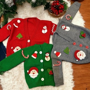 <span class=keywords><strong>Pull</strong></span> <span class=keywords><strong>de</strong></span> Noël personnalisé enfants Cardigan enfants vacances fête père noël pain d'épice homme modèles <span class=keywords><strong>de</strong></span> tricot garçon fille tricot fabricant - Product Image 5