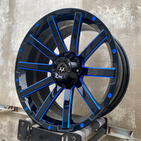 Jantes de voiture tout-terrain personnalisées 20 21 22 23 24 26 pouces 6x139.7 8x180 noir bleu profond Concave SUV 4X4 roues forgées pour Ram tout-terrain