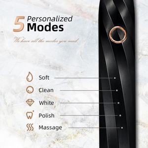 Cepillo de Dientes Eléctrico Sónico Inteligente con Temporizador, Recargable, Cerdas Suaves, 5 Modos, Resistente al Agua IPX7, para Viajes y Hoteles - Product Image 4