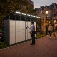 Casier à colis intelligent Winnsen Community en acier inoxydable, extérieur, étanche, 24h/24 et 7j/7, pour complexe résidentiel