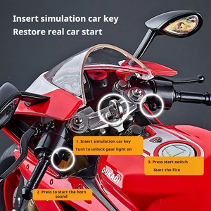 TY-8678B boîte de couleur 1199 pulvérisation 1:9 échelle son lumière moulé sous pression en métal moto modèle <span class=keywords><strong>batterie</strong></span> au Lithium 110V unisexe - Product Image 6