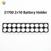 Support de batterie au lithium personnalisé 21700 2x10, entretoise 21700 21,3 21,5 21,7 mm, support de cellules cylindriques LiFePO4 10S2P