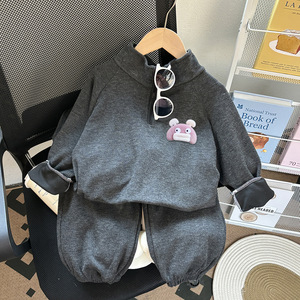 Venta al por mayor primavera otoño manga larga niños Bebé Pantalones de chándal sudadera traje deportivo ropa para niñas pequeñas conjunto - Product Image 2