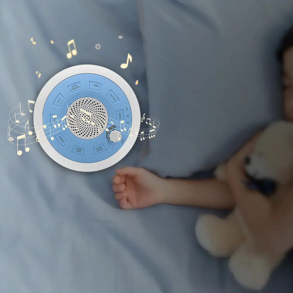 Nouveau Design 2023 Machine Portable à bruit blanc pour sommeil avec 7 sons lissants Machine d'aide au sommeil pour bébé