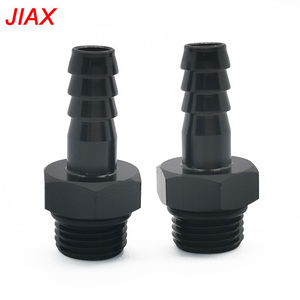 An6 Orb 5/16 Hose đảo ngược ba móc <span class=keywords><strong>Adapter</strong></span> nhiên liệu dòng ống phù hợp <span class=keywords><strong>adapter</strong></span> Đen Flare chủ đề CNC nhôm kết nối - Product Image 4