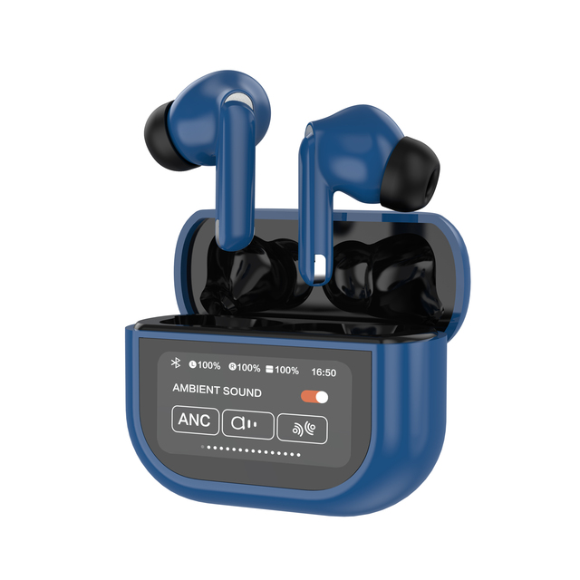 New TWS Earbuds ANC Noise Reduction HD Call Surround Sound LED Touch Screen Charging Case