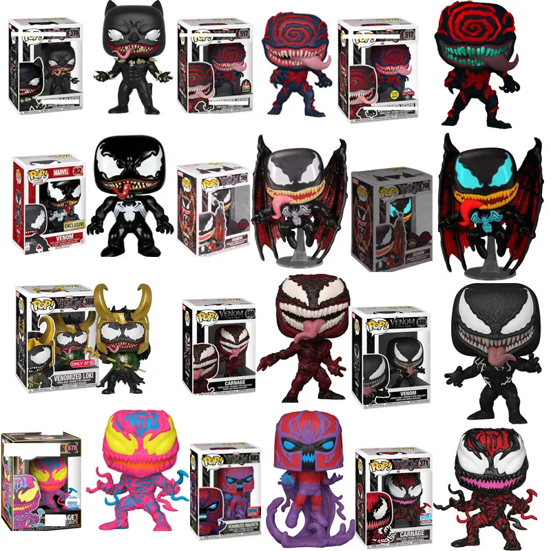 FUNKO POP VENOM 371 CARNAGE Model Toy doll gift Collection Action Figure Toys kid chidren wholesale hot