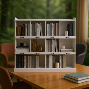 Librería Moderna de 10 Estantes, Unidad de Almacenamiento con Cubículos de MDF para Oficina en Casa o Aula, con Construcción Duradera y Diseño Minimalista - Product Image 2