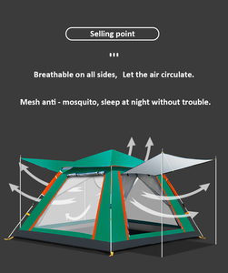 Carpa Automática para Exteriores, para 3-4 Personas, de Doble Capa Gruesa, Impermeable, Carpa de Cuatro Lados para Acampar - Product Image 2