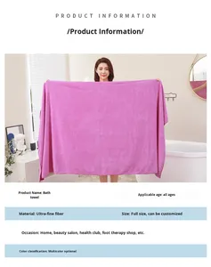 Wholesale Microfiber Quick-dry Soft Knitted Salon Beauty <strong>Spa</strong> <strong>Facial</strong> Wrap Bath <strong>Towel</strong> for Adults - Product Image 3