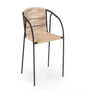 Chaise de bar en corde de haute qualité Restaurant Commercial Beach Poolside Bar Table et chaise Bristol Tabouret Ensemble Jardin Mobilier d'extérieur - Product Image 1