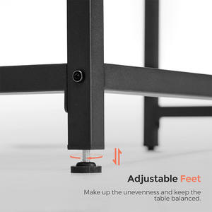 Home-Office-Schreibtisch im Industries til für kleine Räume Rustikal Braun Schwarz Computer-Spieltisch Metall-Lager regale Regale - Product Image 6