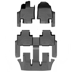 Forro para Piso de Auto de 7 Asientos, Negro, Impermeable, Antideslizante, Cobertura Total, Ecológico, 5D, para 2024 2025 - Product Image 1