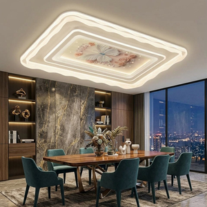 Éclairage de plafond <span class=keywords><strong>d</strong></span>écoratif créatif en forme de papillon ondulé avec télécommande, triple changement de couleur, pour salle à manger et cuisine modernes - Product Image 1