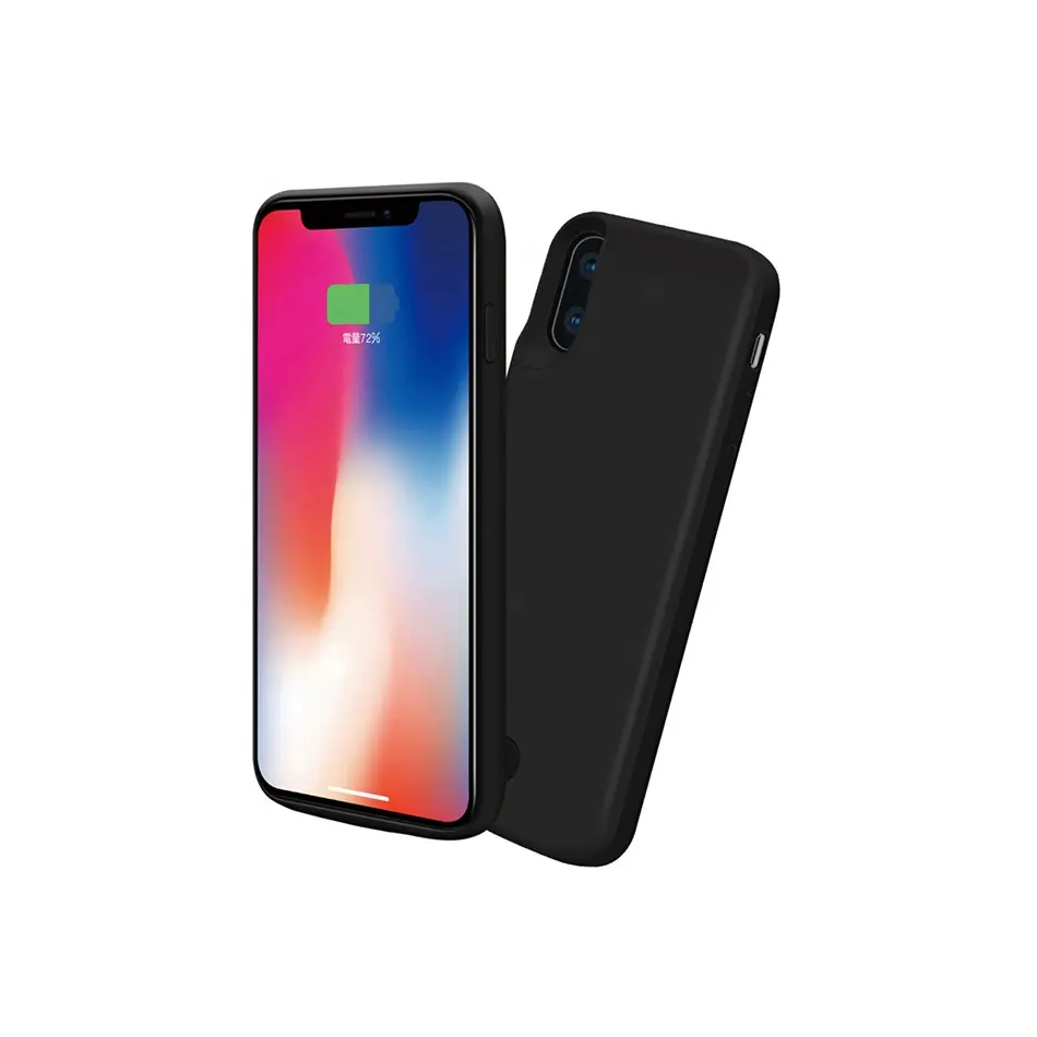 factory bulk production 5000mah true capacity power charger for iphone X battery case made with TPU and ABC PC