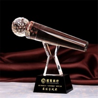 Trophées islamiques en cristal transparent faits à la main, gravés avec un design sportif d'art populaire, emballage personnalisé OEM/ODM en boîte cadeau