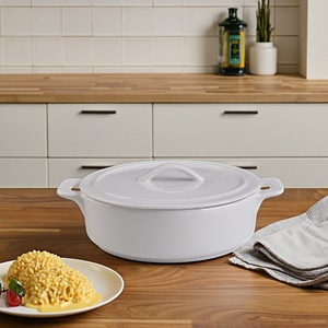 Juego de Platos <span class=keywords><strong>para</strong></span> <span class=keywords><strong>Hornear</strong></span> de Porcelana Blanca al por Mayor, Aptos <span class=keywords><strong>para</strong></span> Horno, Redondos, de Cerámica, <span class=keywords><strong>para</strong></span> Queso, con Tapa, <span class=keywords><strong>para</strong></span> Uso en Cocina y Restaurante - Product Image 2