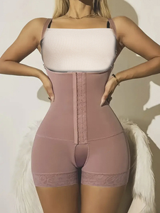 Langqin女性用ボディシェイパーボディスーツおなかコントロール4列フックシェパーウェア術後圧迫オープンクロッチ通気性 - Product Image 4