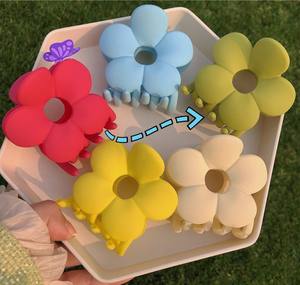 Vente Flash : Pinces à Cheveux Coréennes Estivales pour Femmes et Filles, Accessoires Quotidiens en Plastique Mat Coloré, Motifs Floraux Tendance - Product Image 2