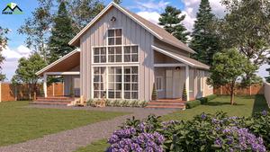 Unité d'habitation préfabriquée moderne en acier léger, personnalisable, à montage facile, style ferme industrielle - Product Image 5