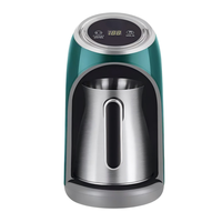 Cafetière turque avec écran tactile numérique, pot à café en acier inoxydable et verre, système d'alerte sonore pour café et lait, 300/500ML