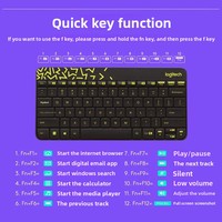 Logitech-Kit de souris et clavier sans fil de taille mini MK240 d'origine en stock