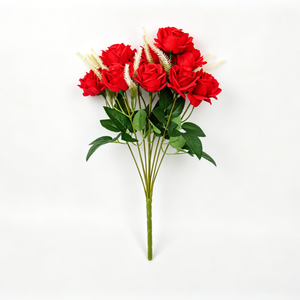 Prix d'usine – Bouquet de roses artificielles en soie à 10 tiges, effet peinture à l'huile, petit buisson floral réaliste pour la décoration de la maison, du bureau ou du bureau de travail - Product Image 6