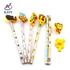 2023 cinta de limón de alta calidad <span class=keywords><strong>4c</strong></span> envoltura de papel impresa lápiz HB con dijes de PVC fabricación al por mayor lápiz lindo especial - Product Image 2
